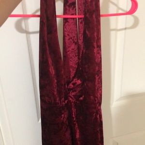Lulus velvet wrap maxi dress